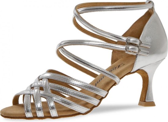 Chaussures de danse latine Diamant Ladies 108-087-013 - Argent - Talon de 6,5 cm - Taille 40,5