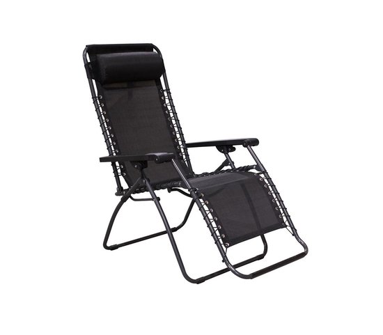 Redwood Relaxstoel Classic - Camping relaxstoel opvouwbaar - Zwart