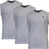 Donnay T-shirt zonder mouw - 3 Pack - Tanktop - Sportshirt - Heren - Maat 3XL - Grijs gemeleerd