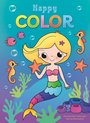 Afbeelding van het spelletje Happy Color Zeemeermin kleurblok / Happy Color La petite sirène bloc de coloriage