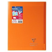 CLAIREFONTAINE - notitieboek met KOVERBOOK-steken - 24 x 32 - 96 pagina's Seyes - doorzichtige Polypro-cover - oranje