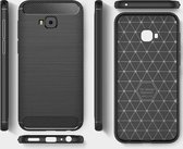 Geborstelde TPU Cover - Asus Zenfone 4 Selfie Pro ZD552KL - Zwart