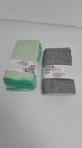 Microvezel schoonmaakdoek. 2 stks. grijs/groen.