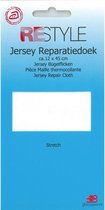 Restyle - Jersey Reparatiedoek Stretch - strijkbaar 12 x 45 cm - Wit