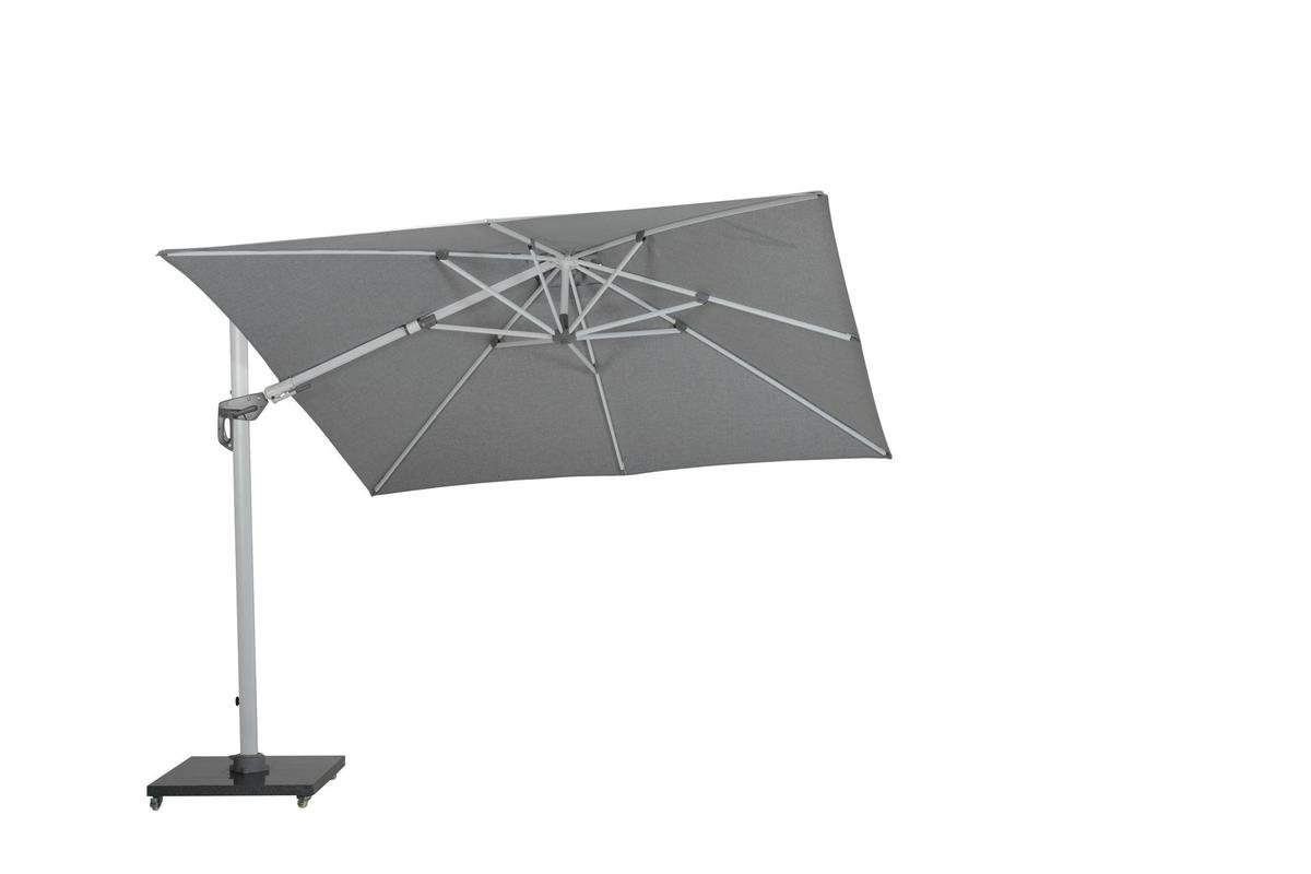 Garden Impressions Hawaii Deluxe zweefparasol - 300 x 300 - wit/ lichtgrijs – foto 5