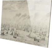 De zeeslag bij Terheide | Willem van de Velde | 1657 | Plexiglas | Wanddecoratie | 60CM x 40CM | Schilderij | Oude meesters | Foto op plexiglas