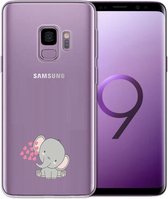 Samsung Galaxy S9 Siliconen telefoonhoesje transparant olifantje/hartjes