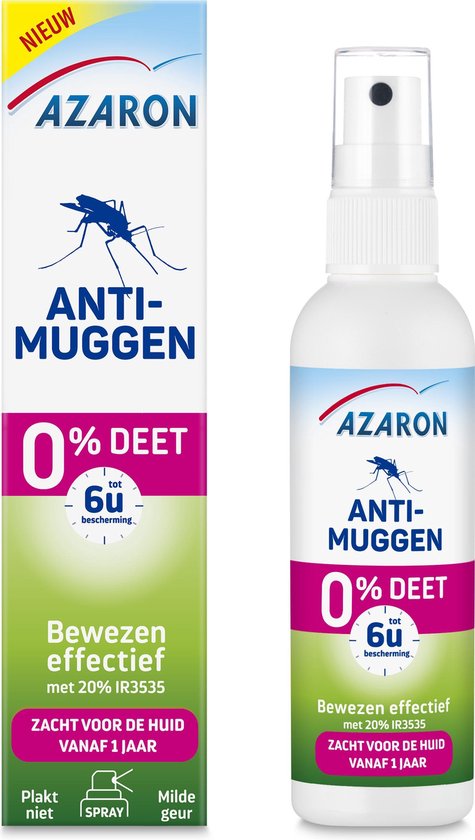 Azaron Anti-Muggen 0% DEET muggenspray - muggenbescherming - 75ml | bol.com