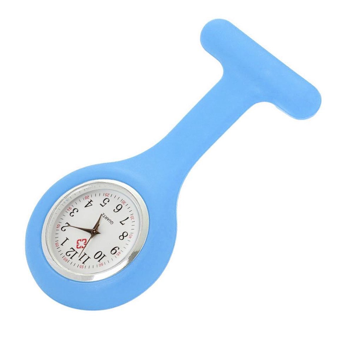 Verpleegster horloge - Verpleegsterhorloge - Nurse Watch - siliconen - licht blauw
