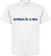Republica De La Boca Slogan T-Shirt - Wit - 5XL