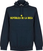 Republica De La Boca Slogan Hoodie - Navy - XXL