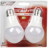 EXPERTLINE Set van 2 LED-lampen E27 10 W equivalent aan 60 W warmwit