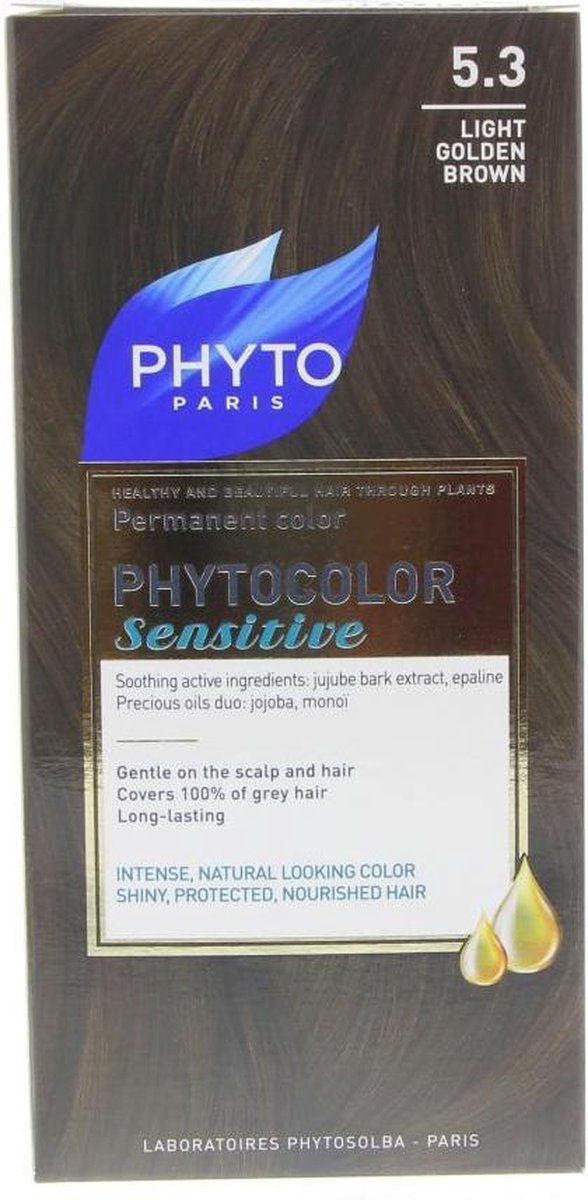 Phyto Phytocolor Sensitive Haarkleuring 5.3 Licht Goud Kastanjebruin