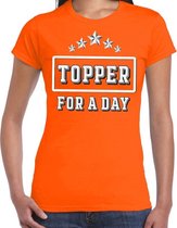 Topper for a day concert t-shirt voor de Toppers oranje dames - feest shirts XL