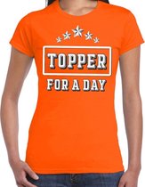 Topper for a day concert t-shirt voor de Toppers oranje dames - feest shirts S