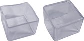 Set van 32 flexibele stoelpootdoppen (omdop, vierkant, 38 mm, transparant) [O-SQ-38-T] [WD1582498720]