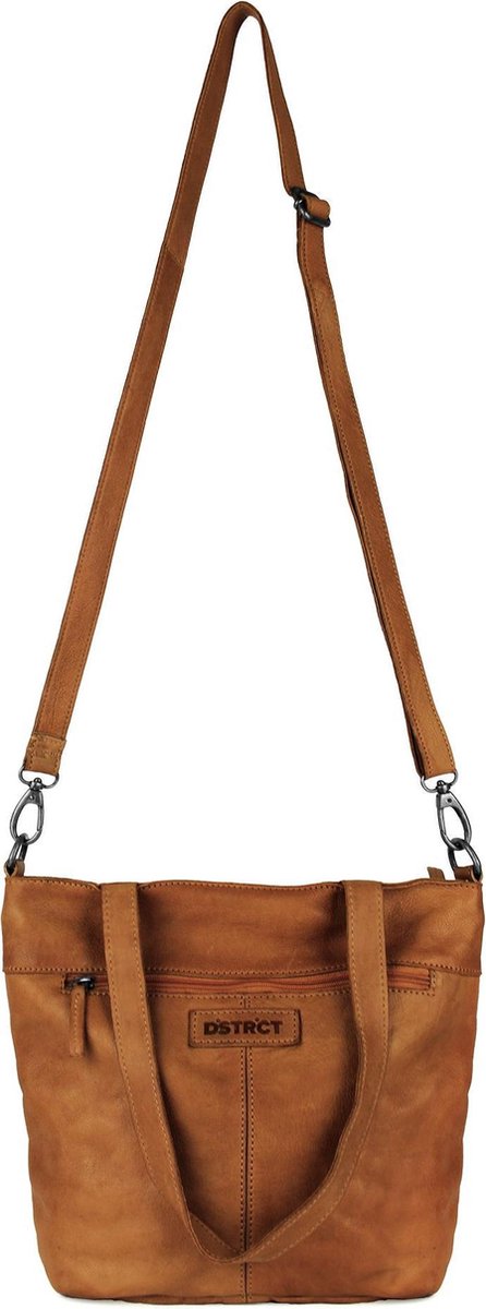 DSTRCT Grote  Schoudertas / Crossbody Tas  Dames -  Leer - Harrington Road     -  Cognac