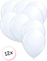 Ballonnen Wit 12 stuks 27 cm