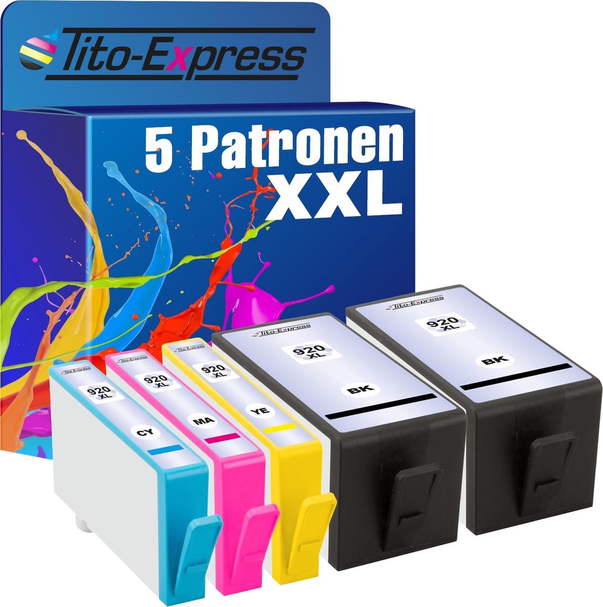 PlatinumSerie 5x inkt cartridge alternatief voor HP 920 XL - Tito-EXpress