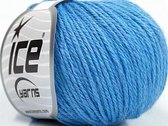 Baby wol merino blauw 50grams bollen - merinowol breiwol met acryl en polyamide