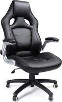 MIRA Home - Bureaustoel voor volwassenen - Gaming chair - Kantoor/Slaapkamer - Kunstleer - Zwart - 65x50x127.5