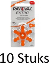 60 pièces (10 blisters de 6 pcs) Rayovac Extra Advanced -13 - blister orange