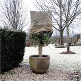 Duurzame plantenhoes tegen vorst met aantrekkoord naturel 1,5 meter x 125 cm 230 g/m2 - 100% natuurlijke beschermhoes - Winterafdekhoes - Winterhoes voor planten - Anti-vorst beschermhoes pla