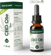 Medihemp CBD olie raw - 2,5% - 30ml