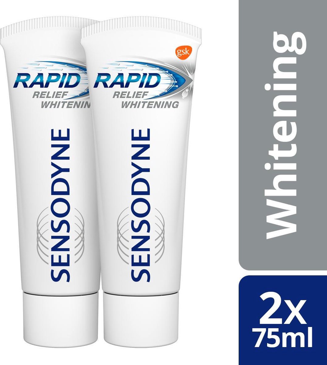 Sensodyne Rapid Relief Whitening - 2 X 75 ML- Tandpasta | bol.com