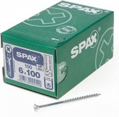 Spax Spaanplaatschroef Verzinkt PK 6.0 x 100 (100) - 100 stuks
