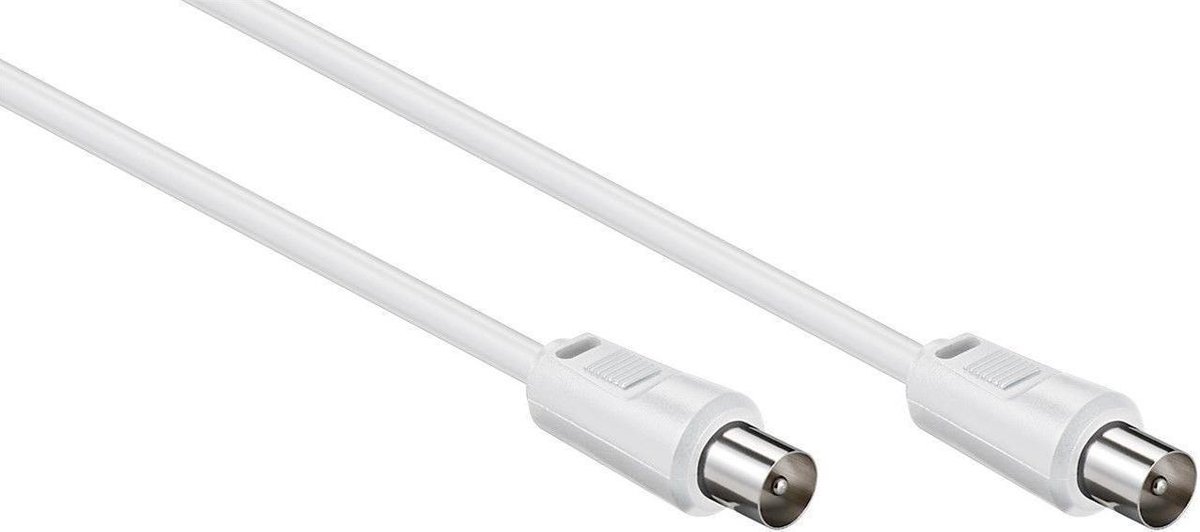 IEC (m) - IEC (m) coaxkabel / recht - wit - 5 meter