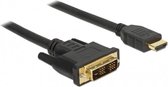 Adaptateur de câble vidéo DeLOCK 85581 0,5 m HDMI Type A (Standard) DVI-D Noir