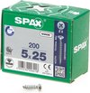 Spax Spaanplaatschroef Verzinkt PK 5.0 x 25 - 200 stuks