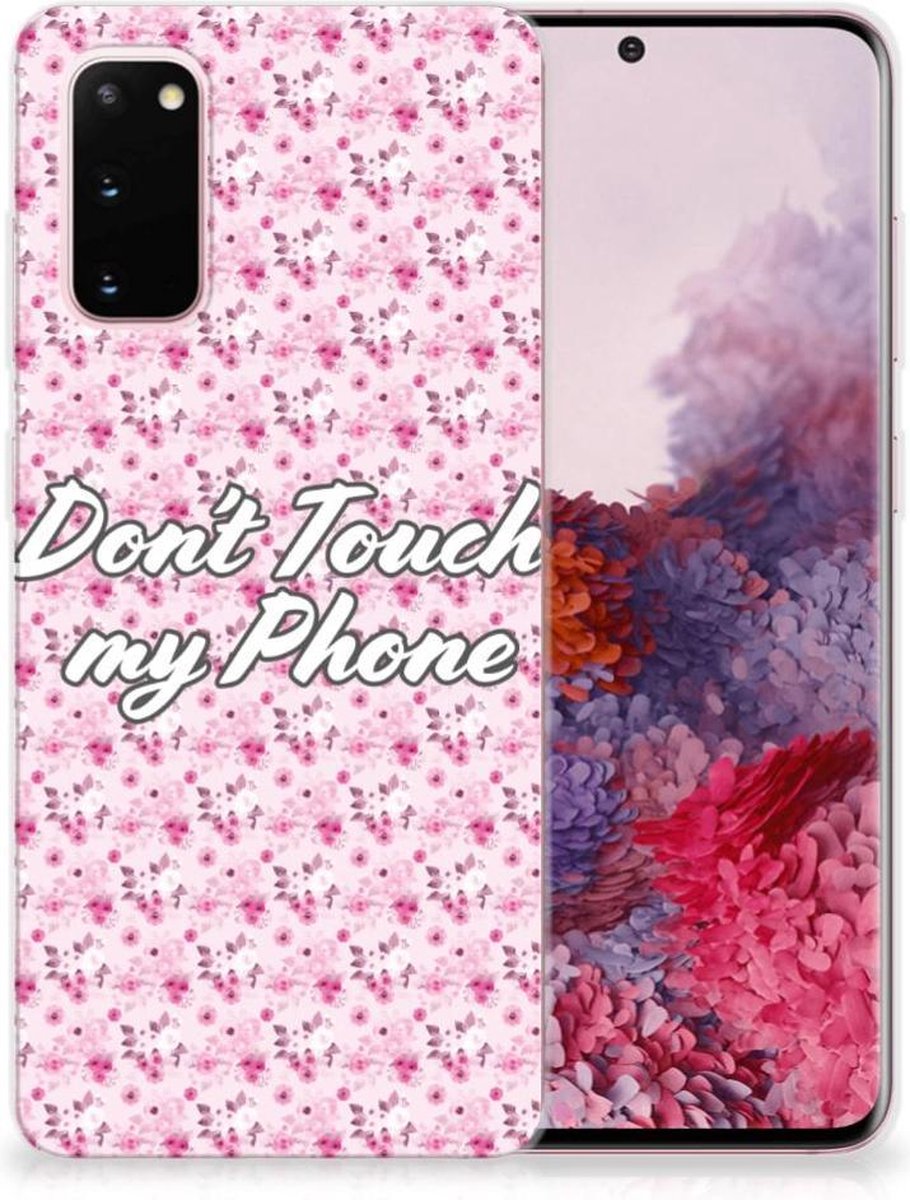 Samsung Galaxy S20 Silicone-hoesje Flowers Pink DTMP