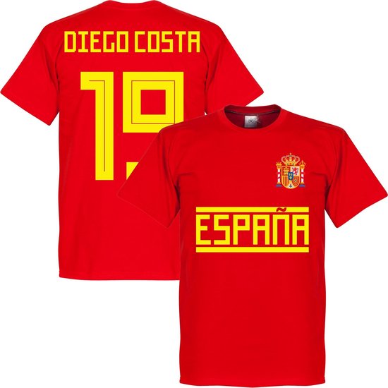 Spanje Diego Costa 19 Team T-Shirt  - M