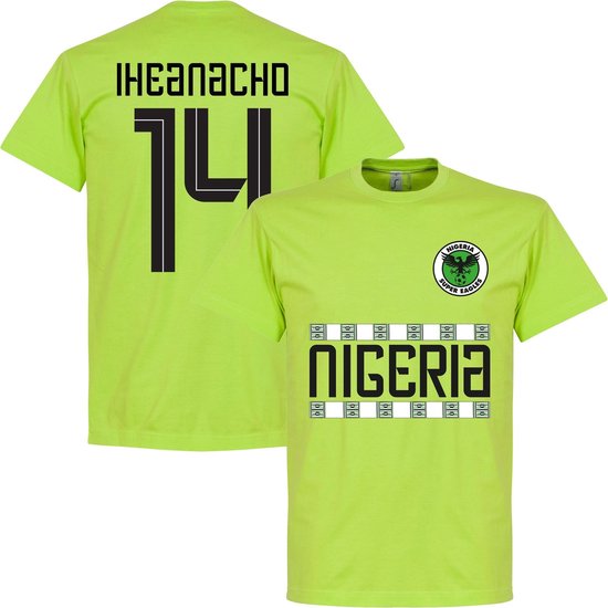 Nigeria Iheanacho 14 Team T-Shirt - Licht Groen - L