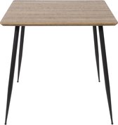 Duverger® Straight - Eettafel - L80cm - MDF blad - 3D eiken bruin - vierkant - tapse ronde poten