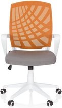 hjh OFFICE Spring - Thuisgebruik bureaustoel - Grijs / Oranje - stof / netstof