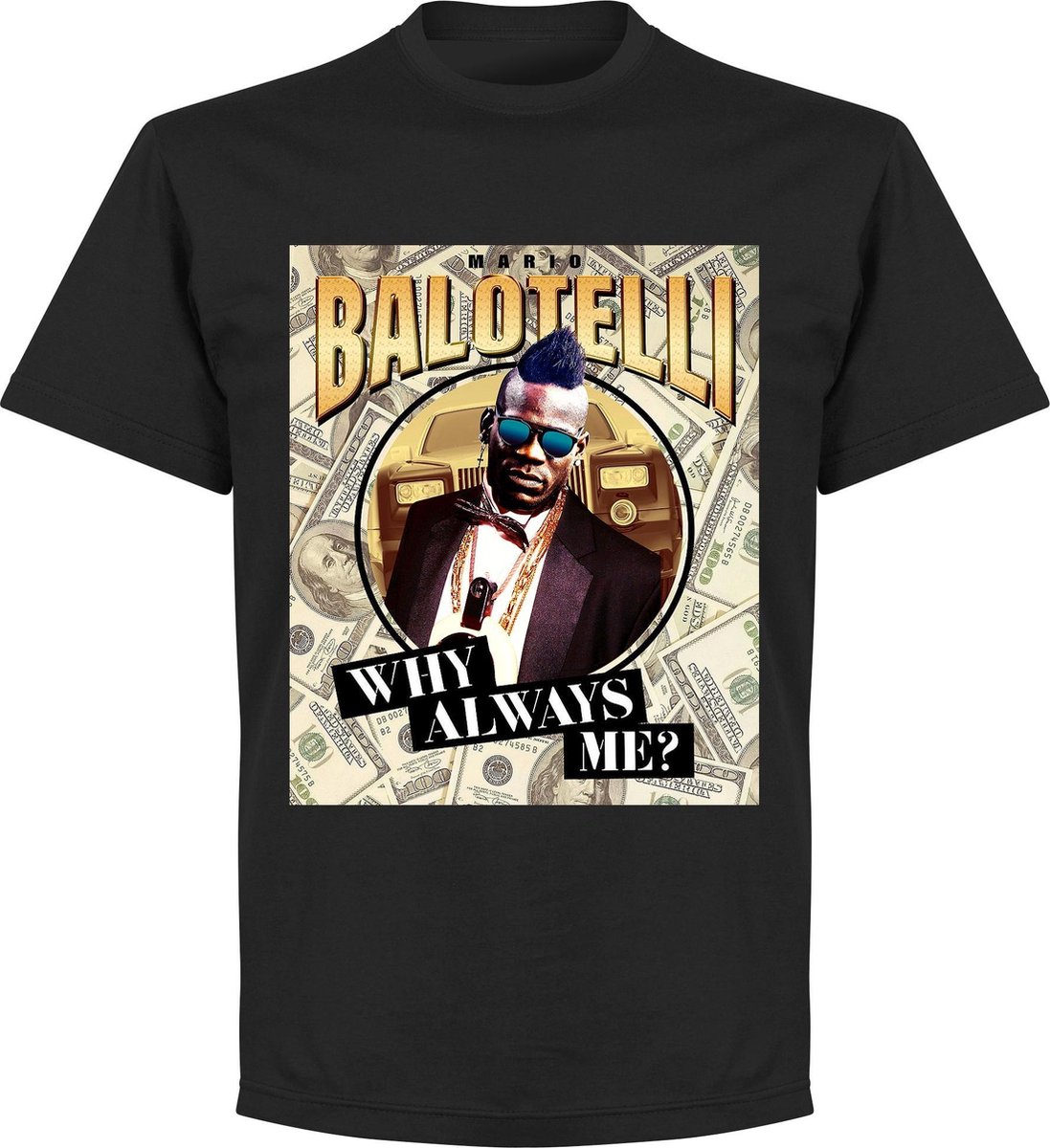 Mario Balotelli Public Enemy T-Shirt - Zwart - XL
