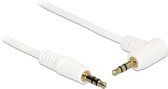 Câble audio stéréo jack 3,5 mm DeLOCK / coudé - blanc - 2 mètres