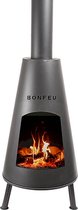 Bol.com BonFeu BonPyra Zwart Tuinhaard - L 50 x B 50 x H 160 cm - Staal - Zwart - Tuinhaard - Terrasverwarming - Terrasverwarmer... aanbieding