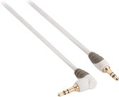Câble audio stéréo Bandridge Jack 3,5 mm / coudé - blanc - 1 mètre