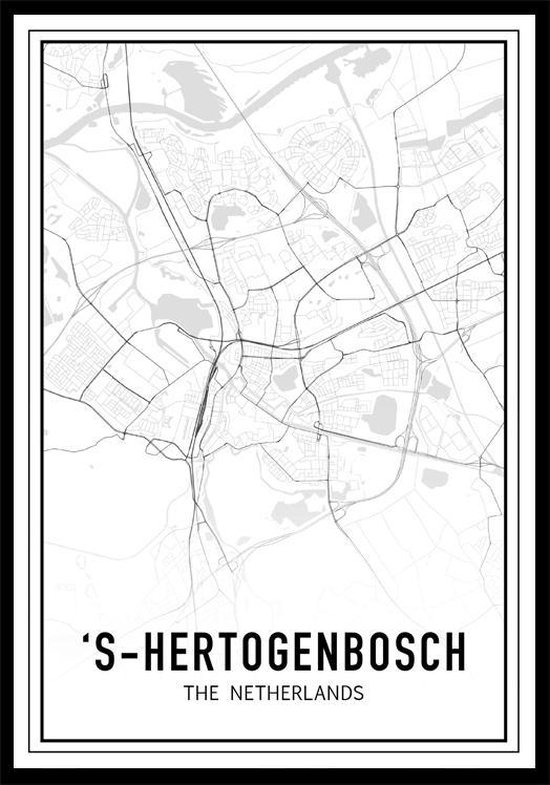 City Map Den Bosch A2 stadsposter