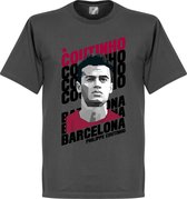 Coutinho Barcelona Portrait T-Shirt - Donker Grijs - S