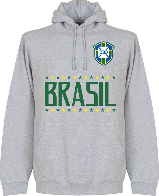 BraziliÃ« Team Hooded Sweater - Grijs