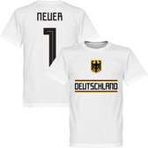 Duitsland Neuer 1 Team T-Shirt - Wit - XXXXL