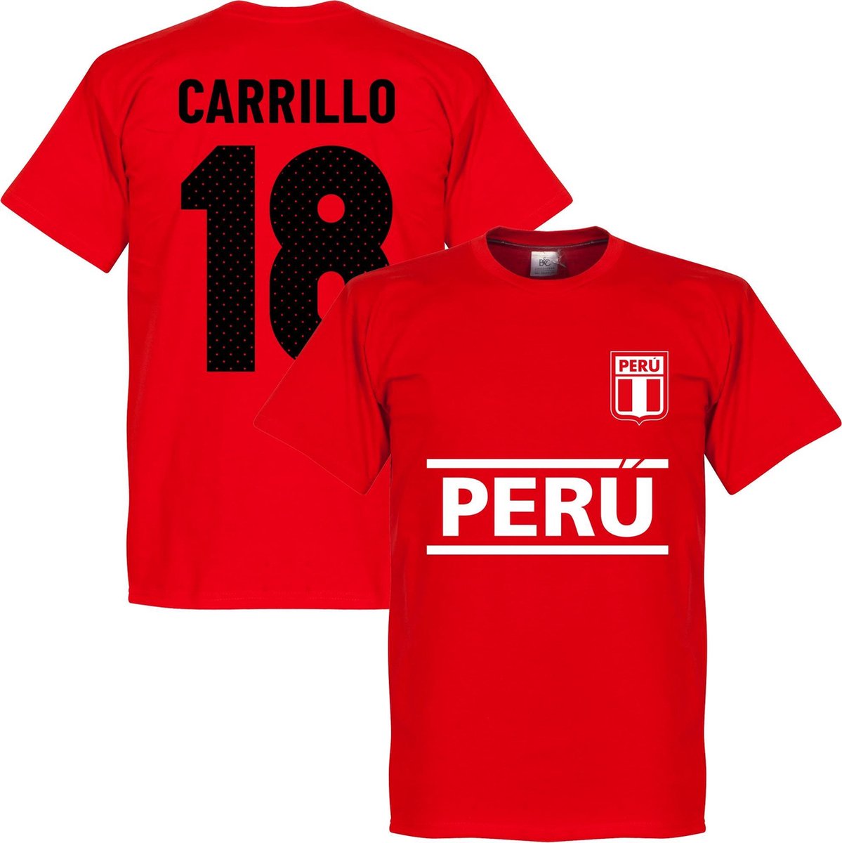 1199x1200.jpg Peru Carrillo 18 Team T-Shirt - Rood - L - Afbeelding 1