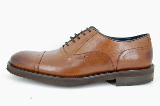 Stravers - Nette Herenschoenen met Rubberzool Maat 37 Cognac Bruin Kleine  Herenmaat | bol.com