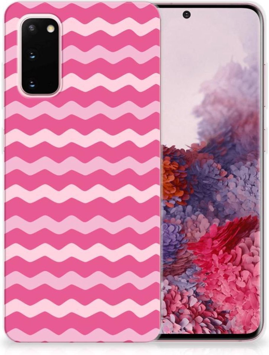 Samsung Galaxy S20 TPU bumper Waves Pink