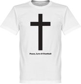 Peace, Love, Football T-shirt - 4XL